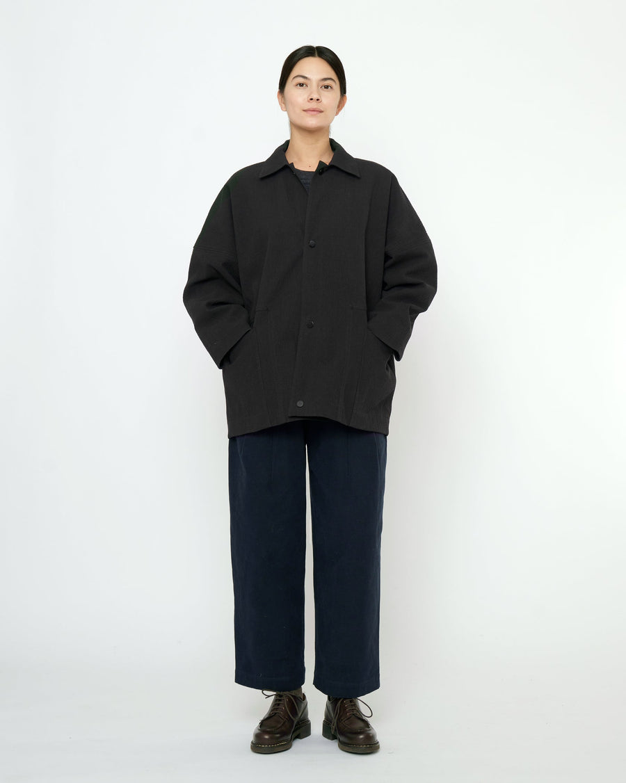 POCKETS SHIRT JACKET - BLACK