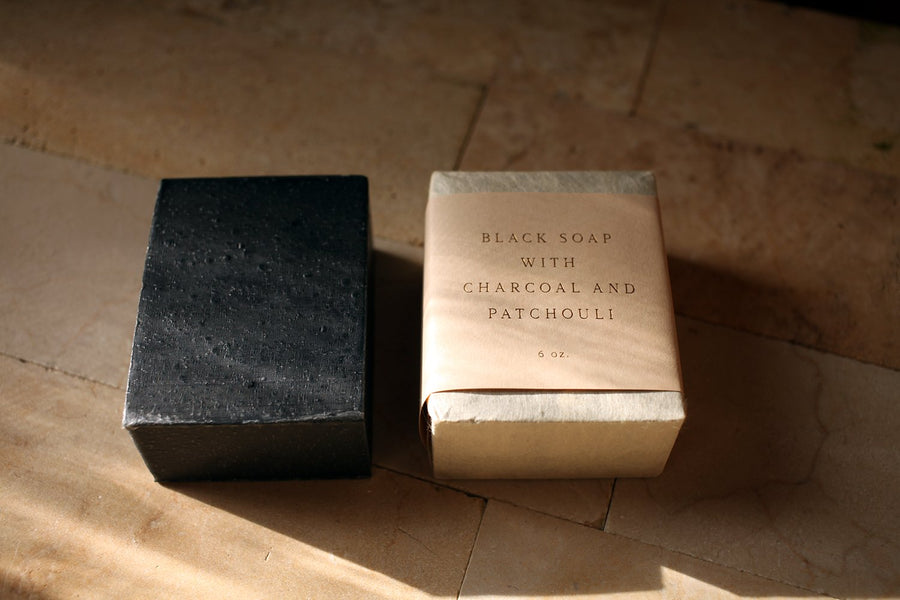 BLACK SOAP WITH CHARCOAL & PATCHOULI