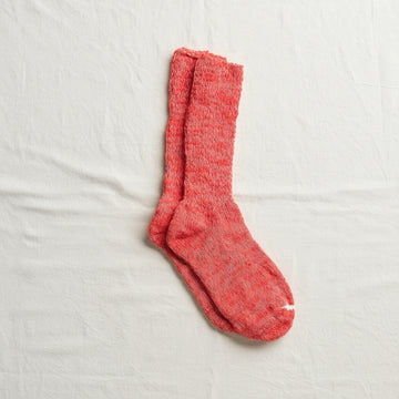GARABOU ORGANIC COTTON SLIPPER SOCKS - RED