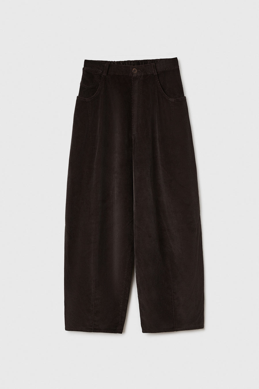 CORDUROY BAGGY PANTS - BROWN