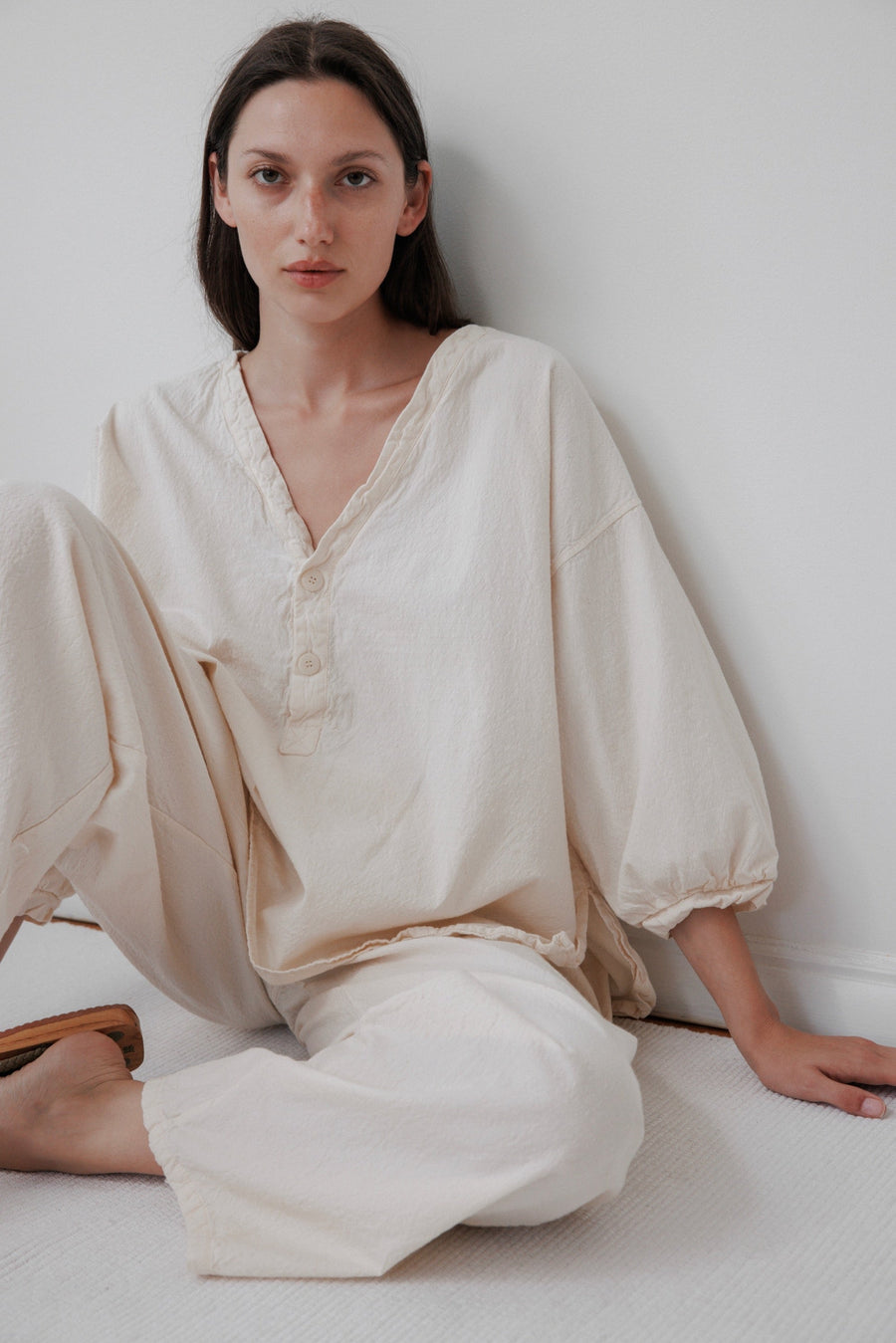 WOVEN POPOVER - NATURAL