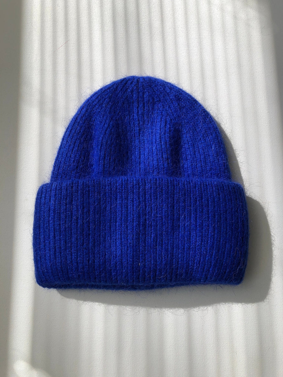 ROYAL ANGORA BEANIE - COBALT