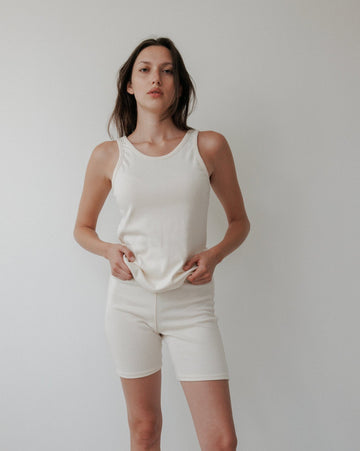 SCOOP BACK RIB TANK - NATURAL