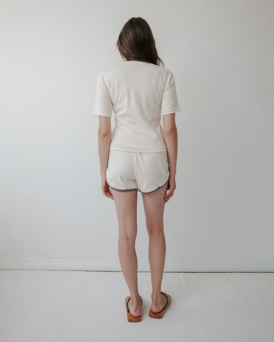 RIB TEE - NATURAL