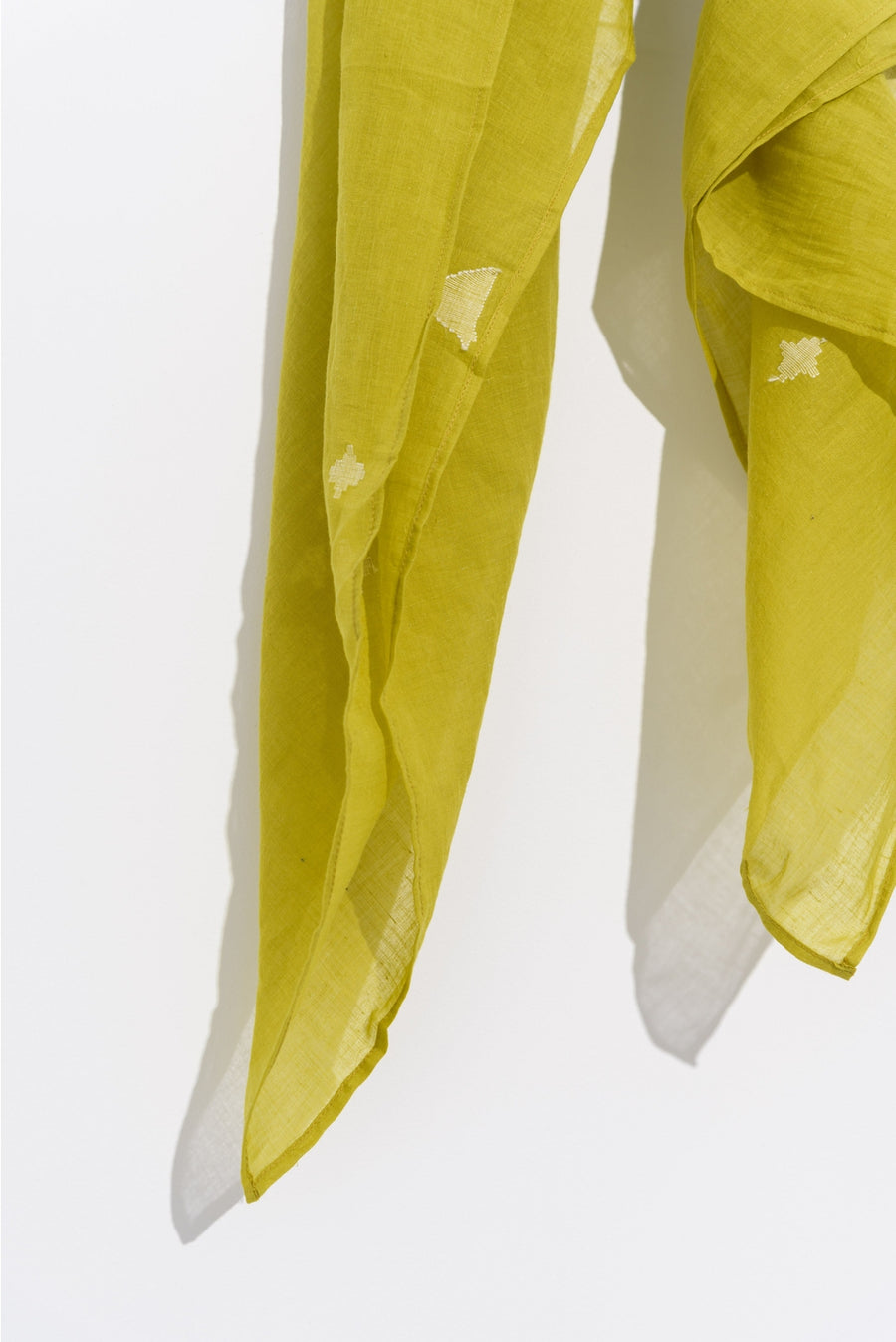 WOVEN COTTON BANDANA - LIME