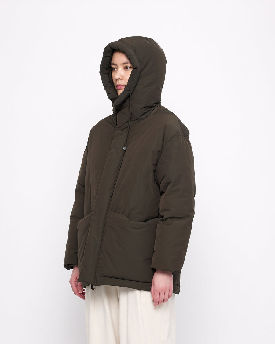 HOODED PUFFER - OLIVE