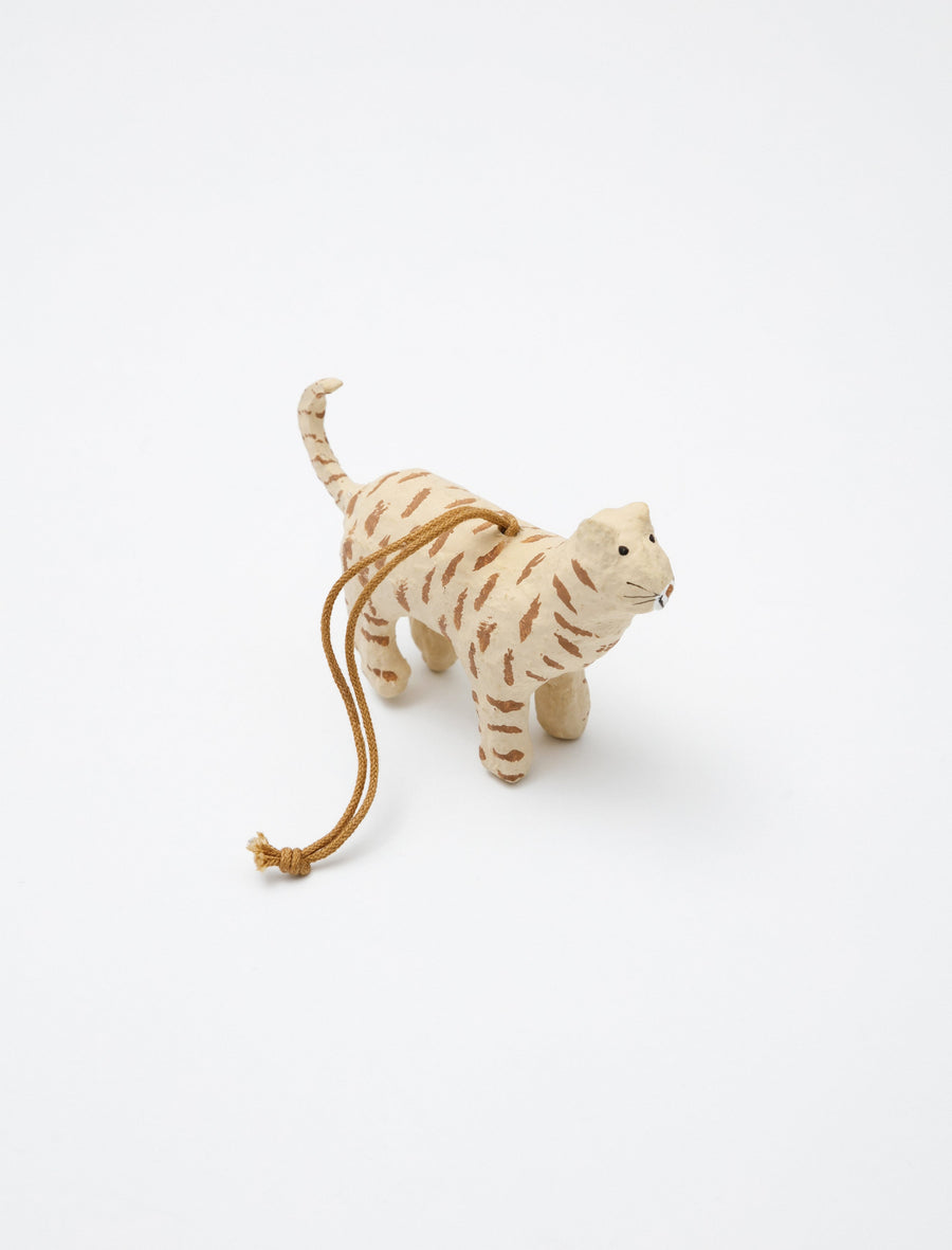 ORNAMENT - PAPER MACHE - CAT