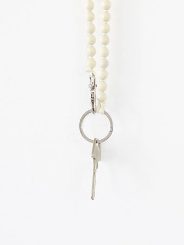 LONG KEYHOLDER - SMALL PERLEN - OPAL