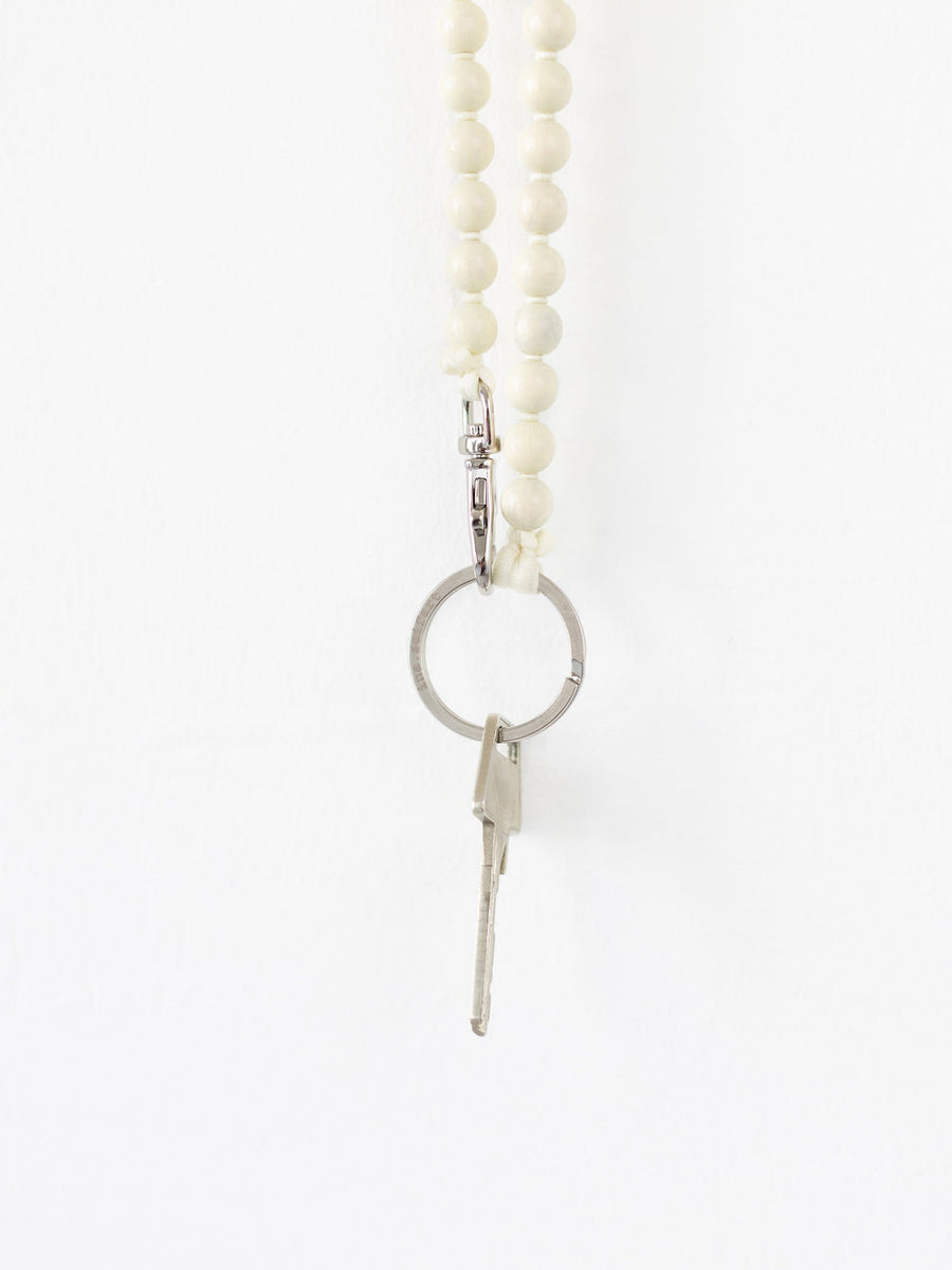 LONG KEYHOLDER - SMALL PERLEN - OPAL