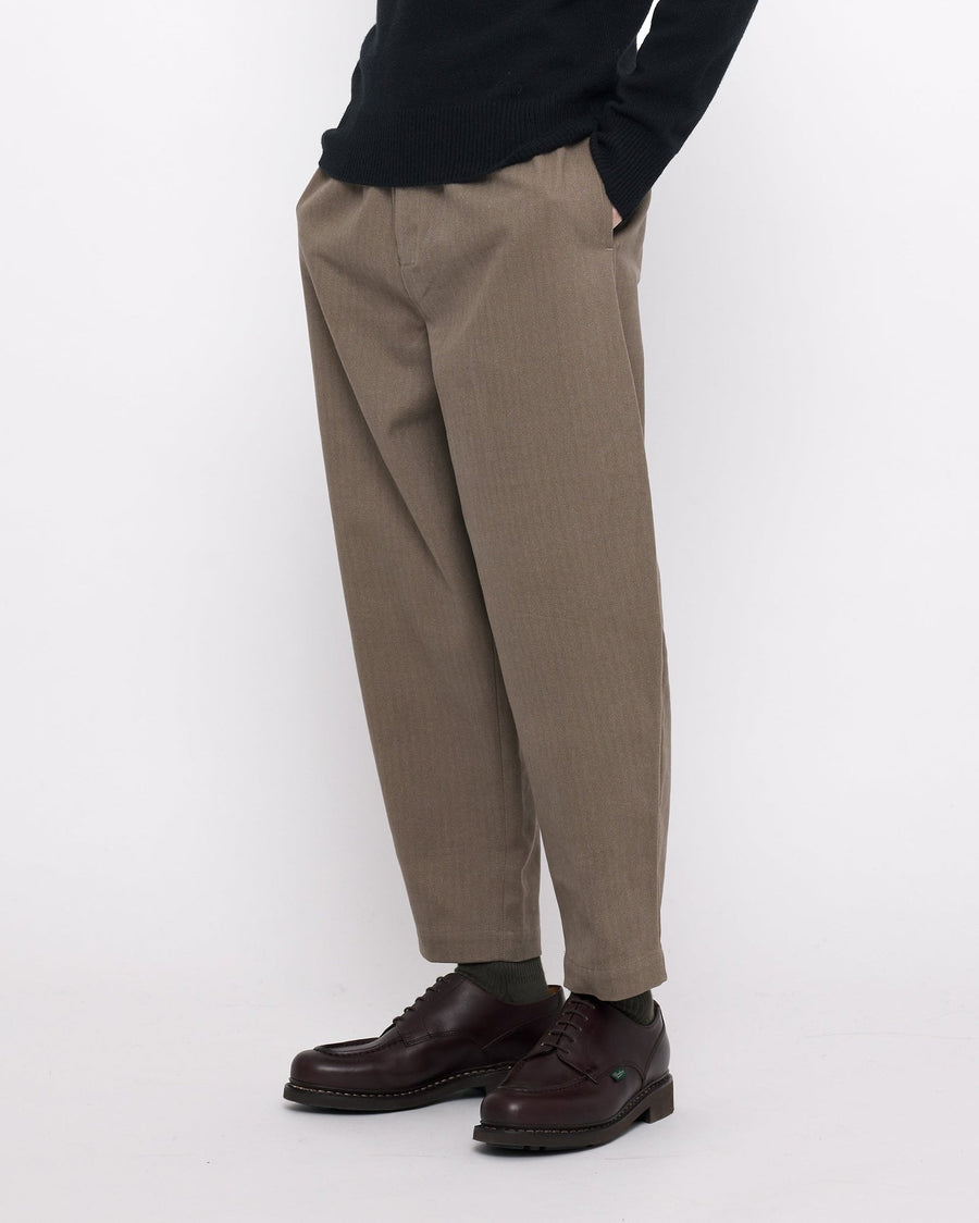 ELASTIC PULLUP TROUSER - UMBER