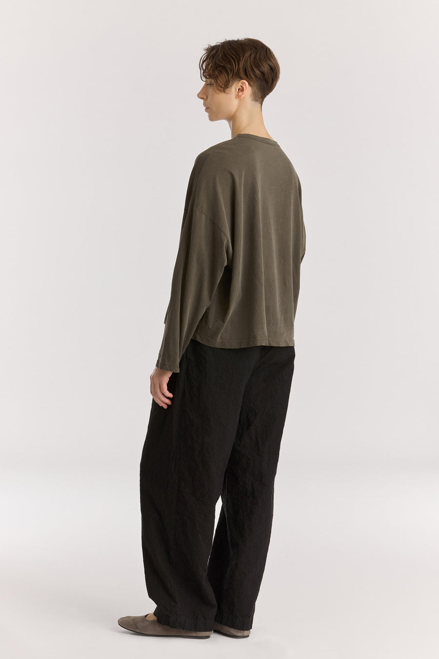 WIDE LONGSLEEVE  TEE - SLATE