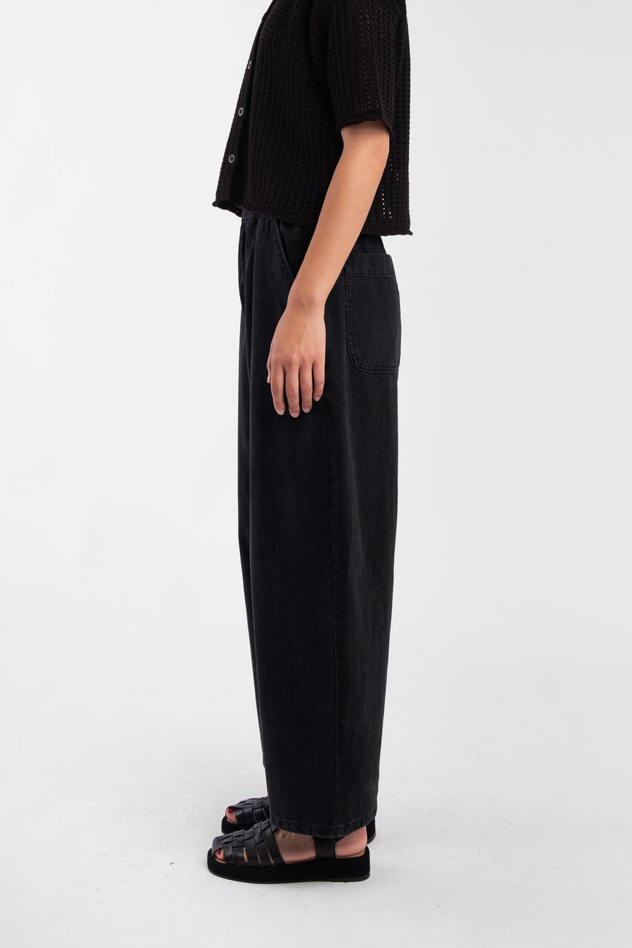 BARREL PANT - FADED BLACK