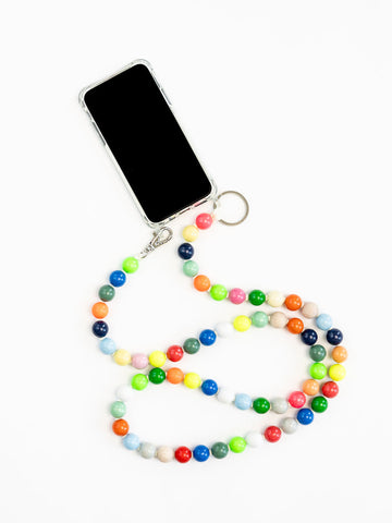 HANDYKETTE PHONE NECKLACE - BIG PERLEN - MULTI MIX