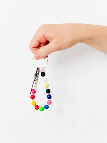 SHORT KEYHOLDER - SMALL PERLEN - MULITMIX