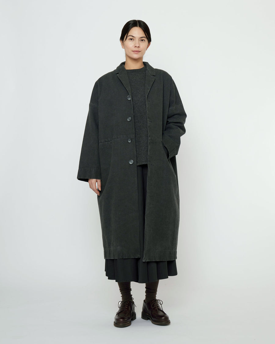 OVERSIZED BLAZER COAT  - WASHED BLACK