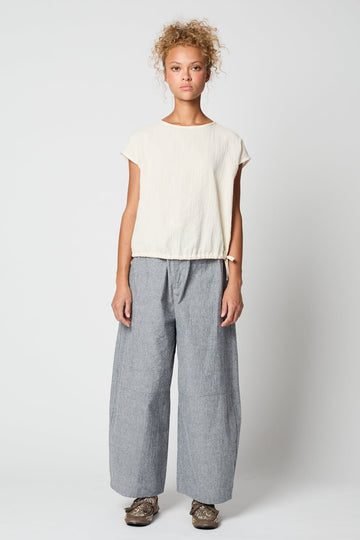 HANNAH PANT - SILK CHAMBRAY