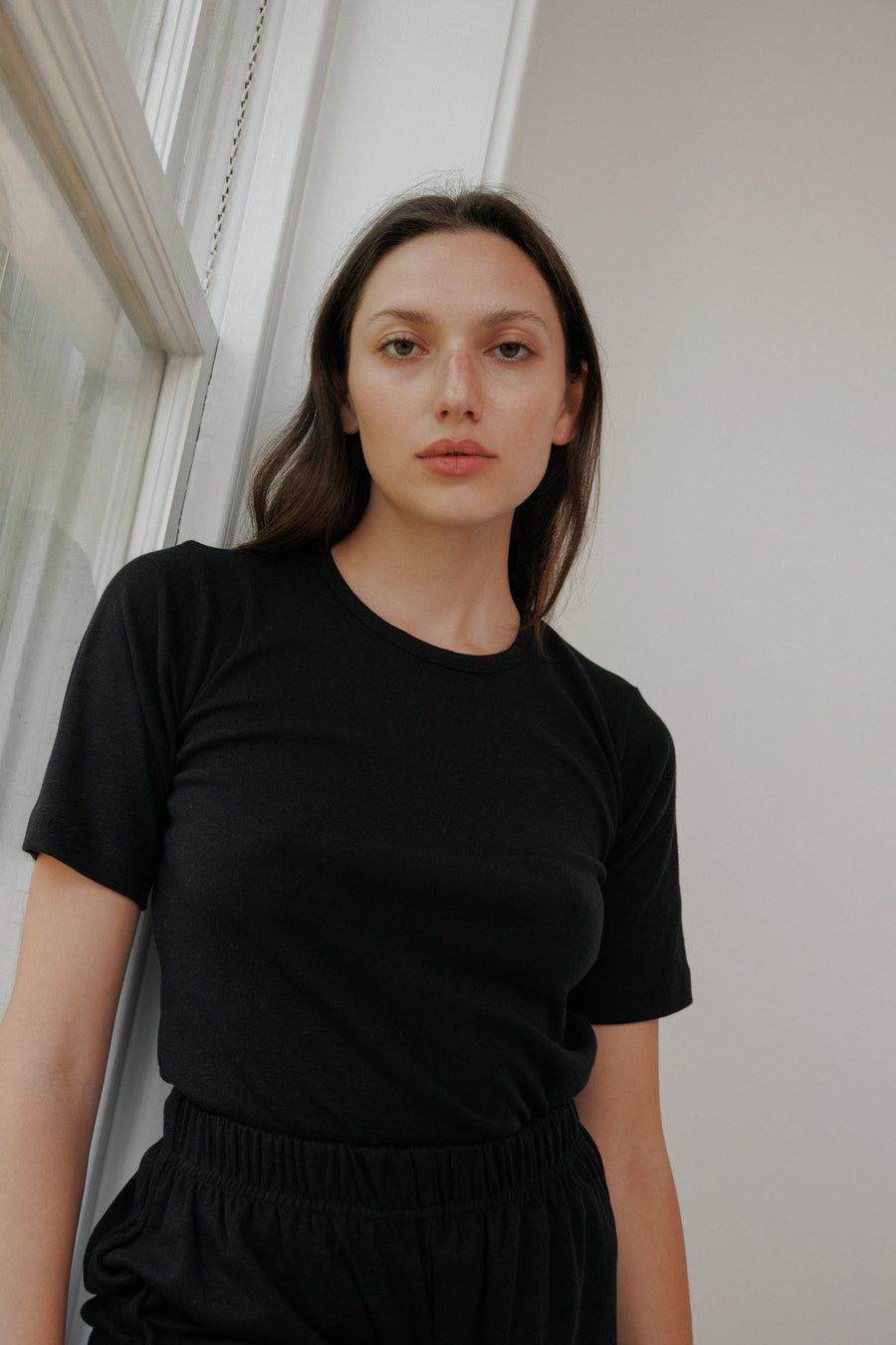 RIB TEE - BLACK