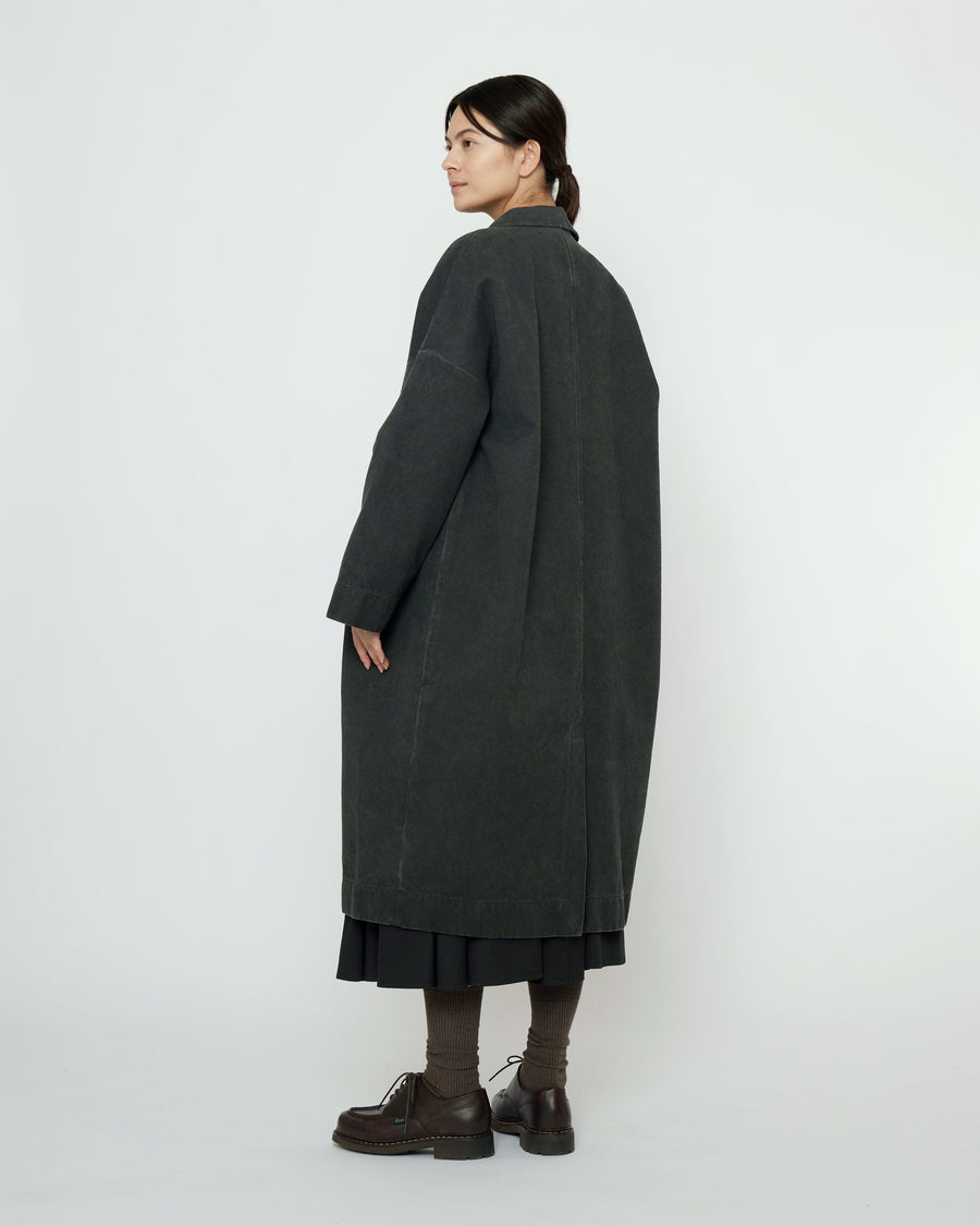 OVERSIZED BLAZER COAT  - WASHED BLACK