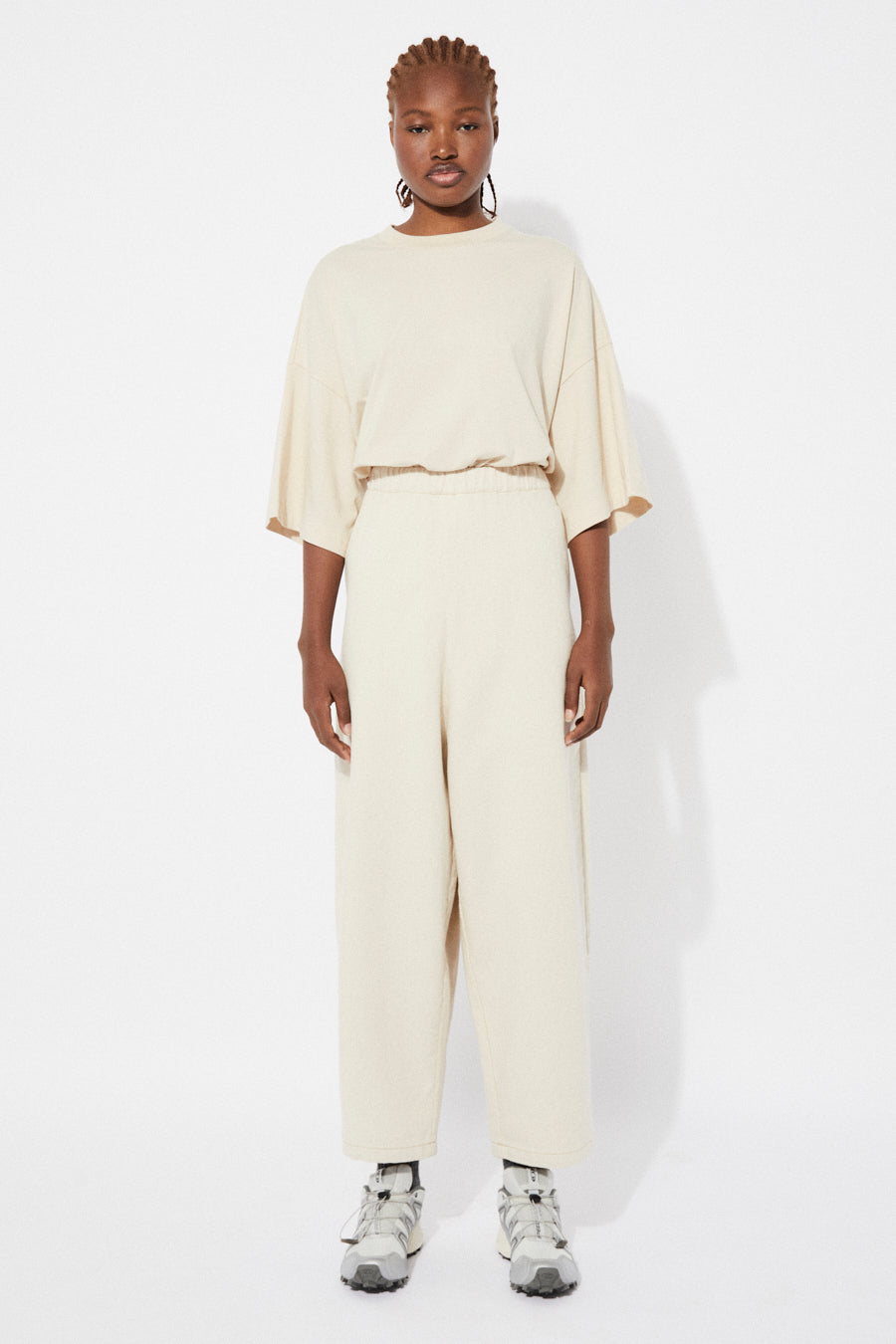 VERDAGUER COTTON MAXI PANTS - NATURAL