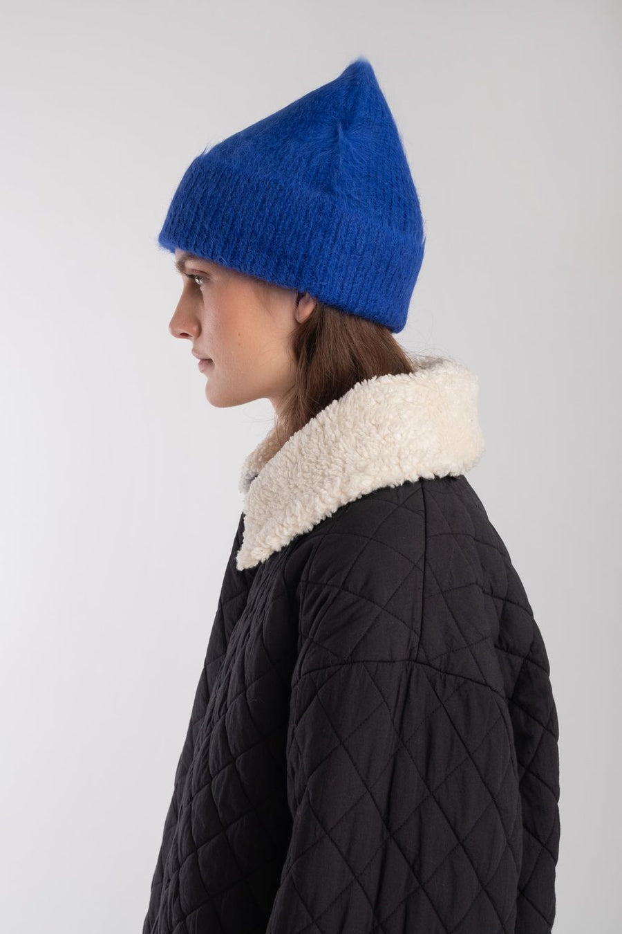 BRUSHED RIB HAT - COBALT