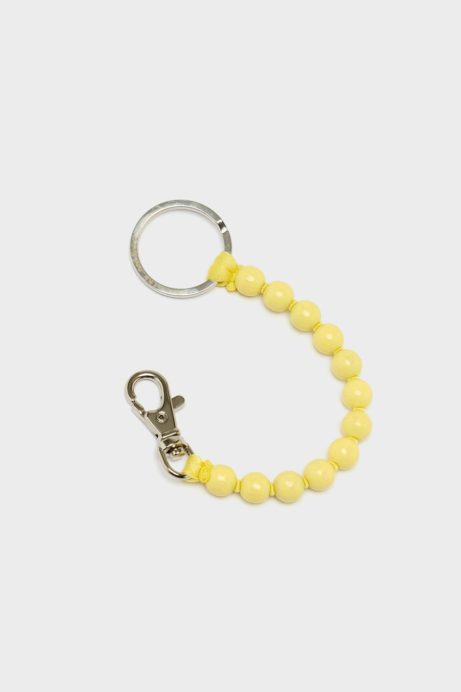 SHORT KEYHOLDER - SMALL PERLEN - PASTEL YELLOW