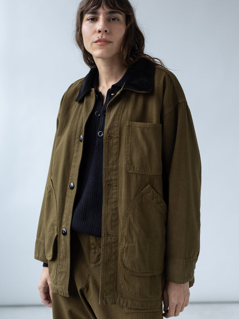 PAINTER COAT - DARK OLIVE