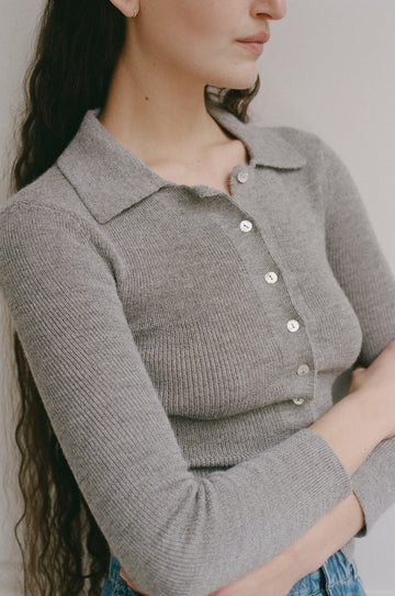 SELMA CARDIGAN - MELANGE GREY