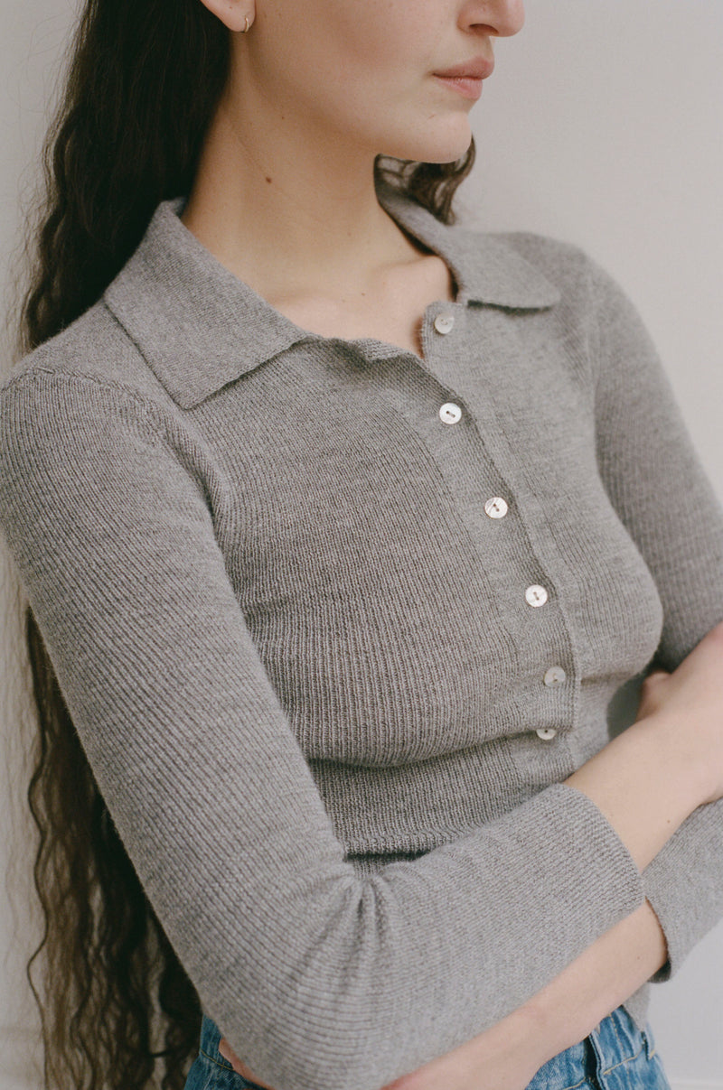 SELMA CARDIGAN - MELANGE GREY