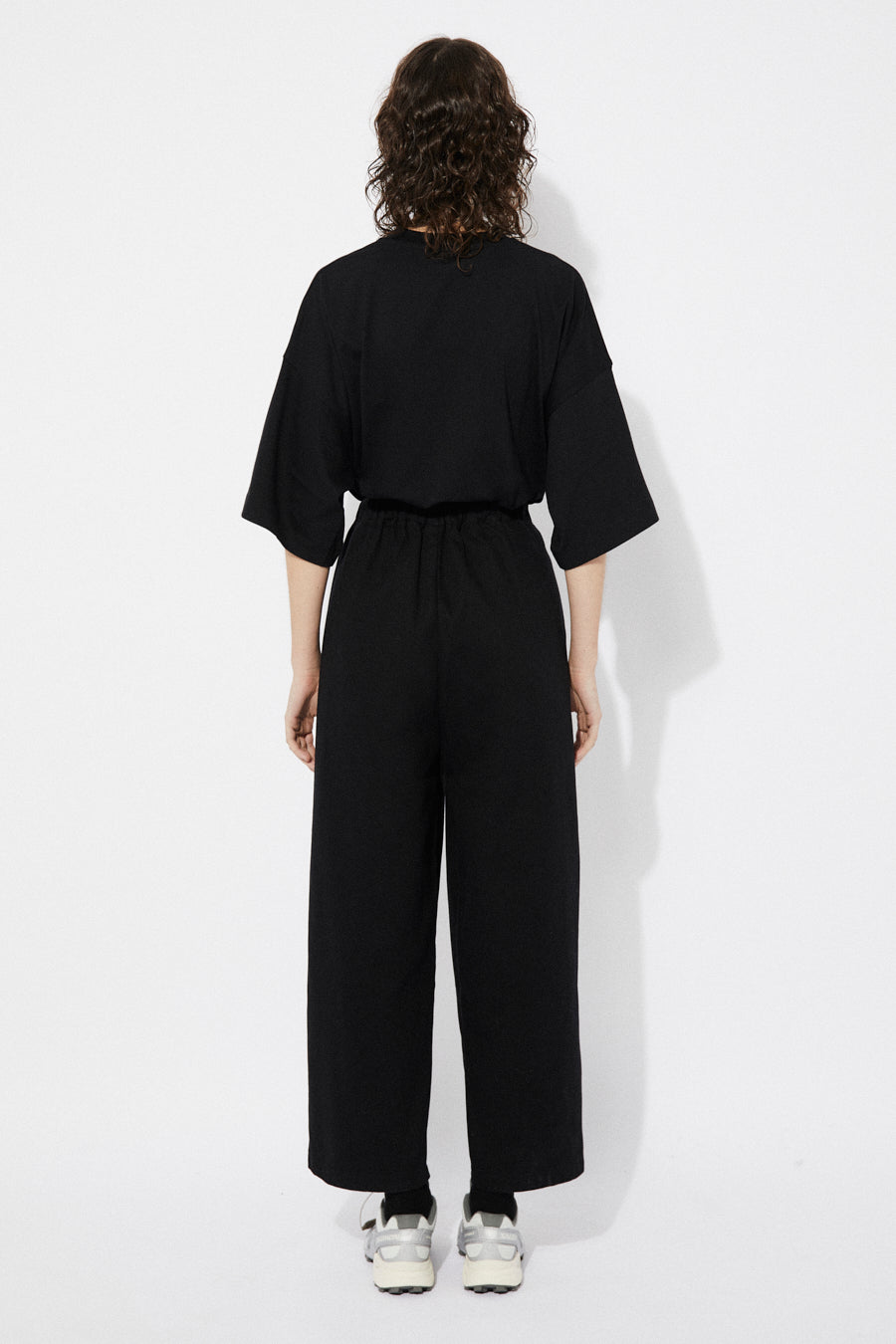 VERDAGUER COTTON MAXI PANTS - BLACK