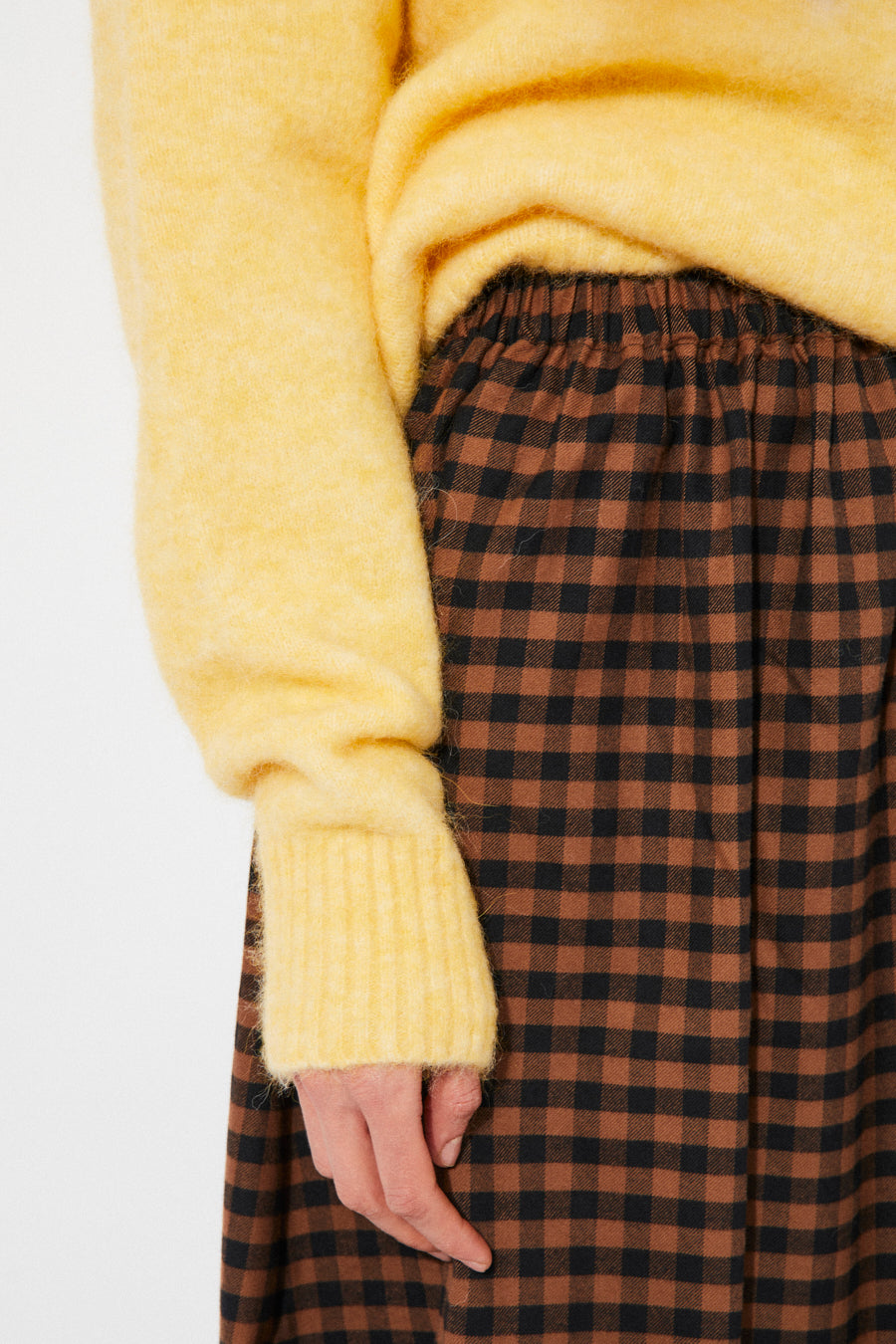 PEDRA SKIRT - BROWN CHECK