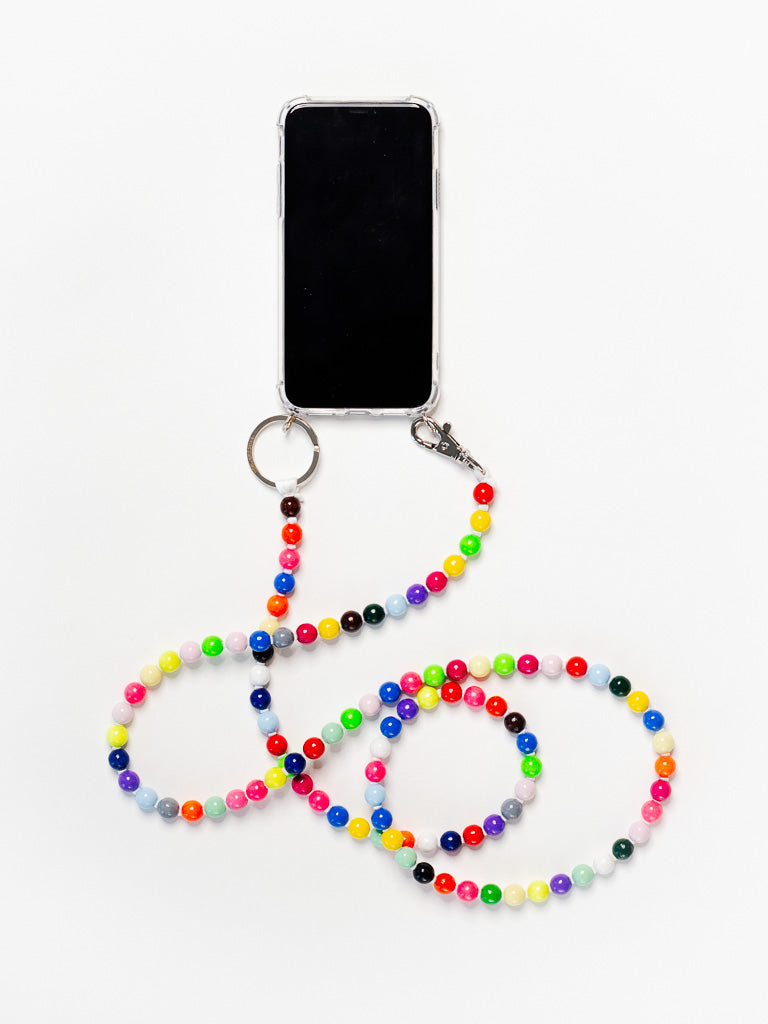 HANDYKETTE PHONE NECKLACE - SMALL PERLEN - MULTI MIX