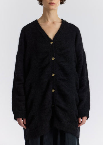 WATERFALL CARDIGAN - BLACK