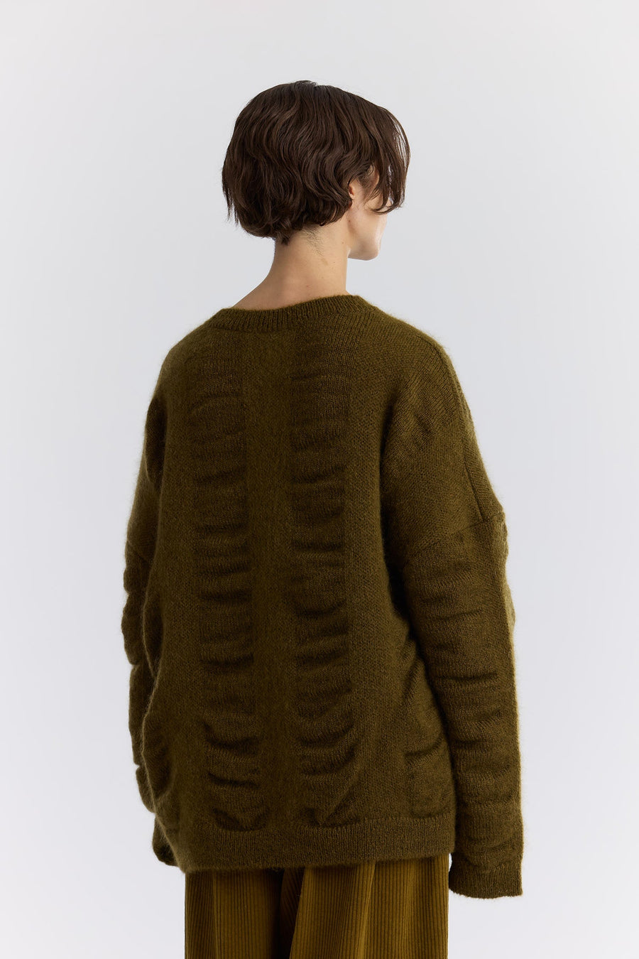 WATERFALL SWEATER - DARK OLIVE