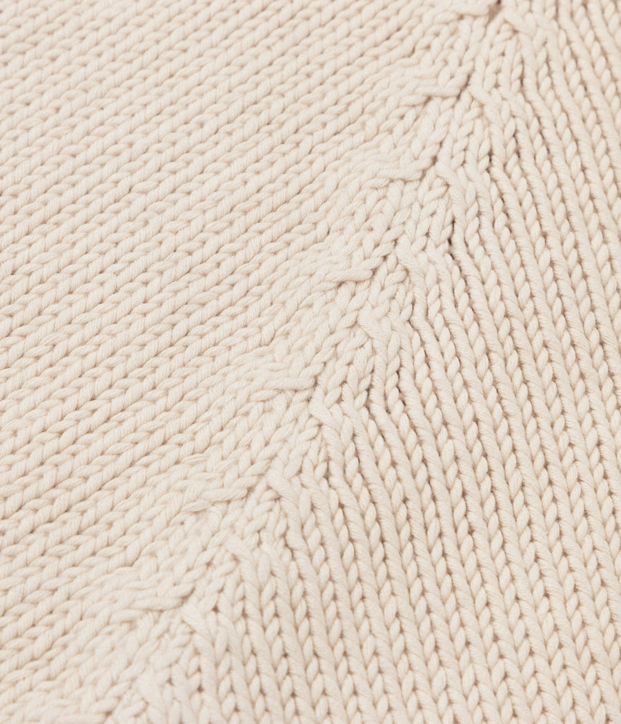 COTTON KNIT POLO - UNDYED