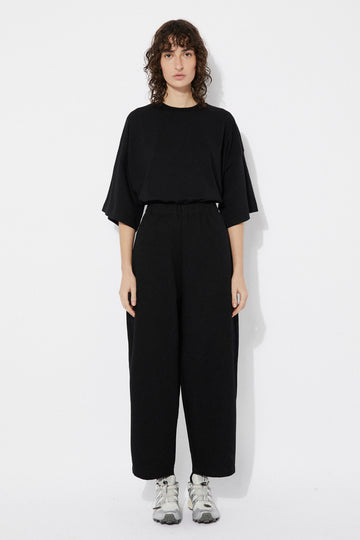 VERDAGUER COTTON MAXI PANTS - BLACK