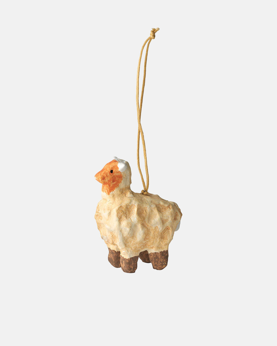 ORNAMENT - PAPER MACHE - SHEEP