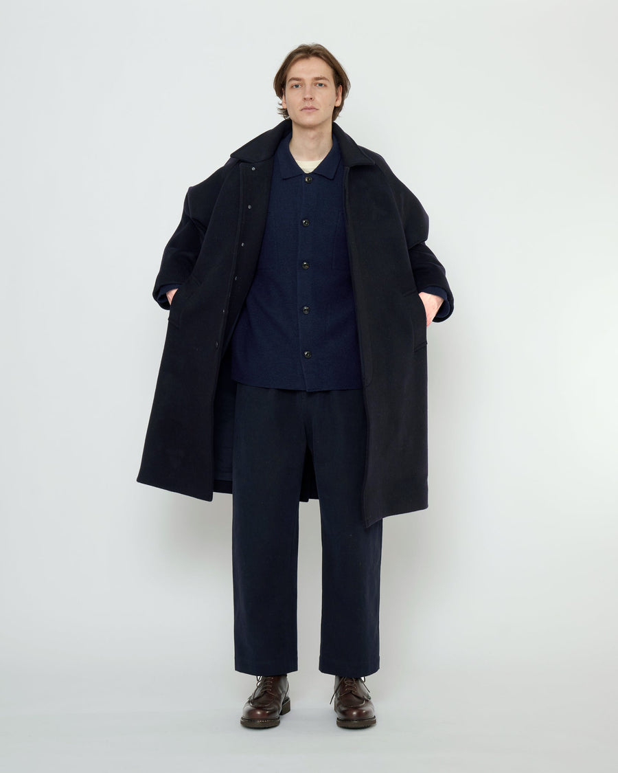 WOOL DUSTER - NAVY BLACK