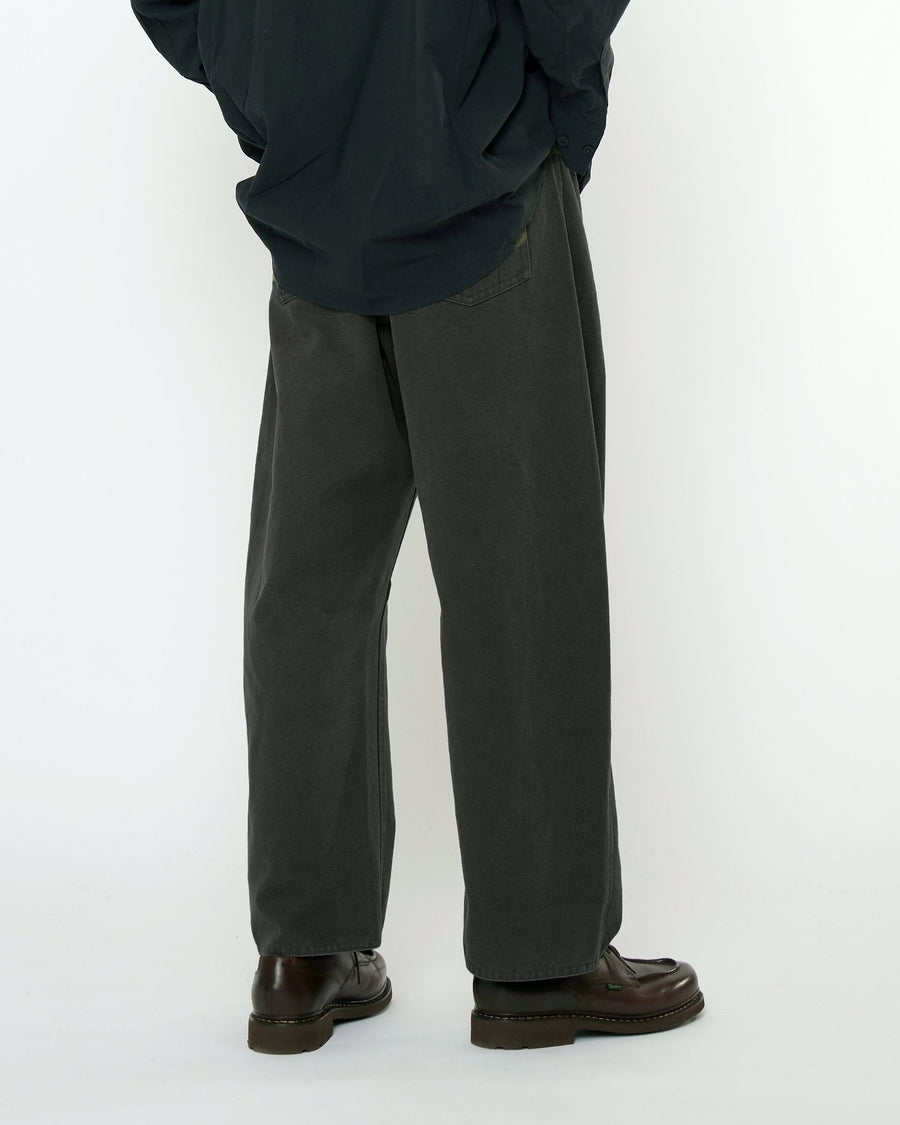 CURVE LEGGED WORK TROUSER - WASHED BLACK