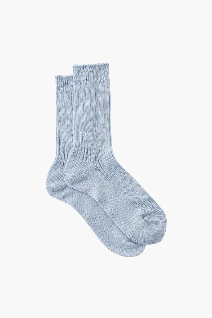 LINEN KNIT SOCKS - LIGHT BLUE