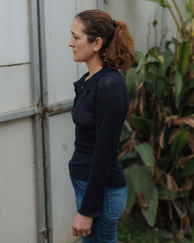 DUAL LONGLSEEVE TEE - MURANO NAVY