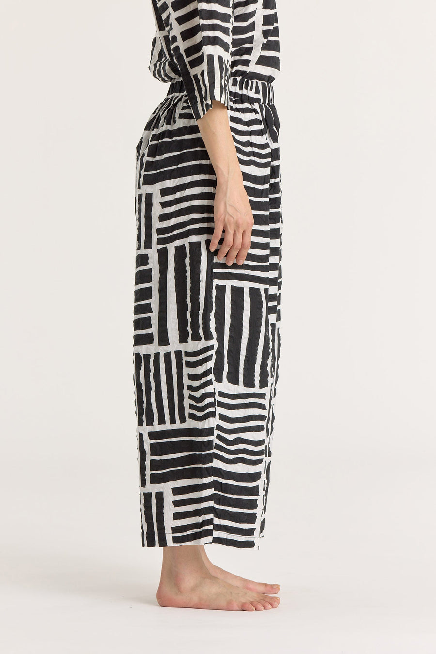 WIDE PANT - BLACK PRINT