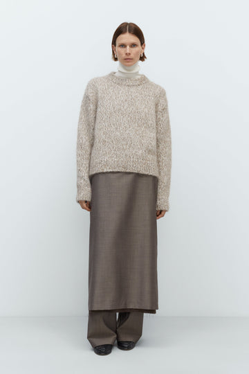 CHUNKY SWEATER - BEIGE MELANGE