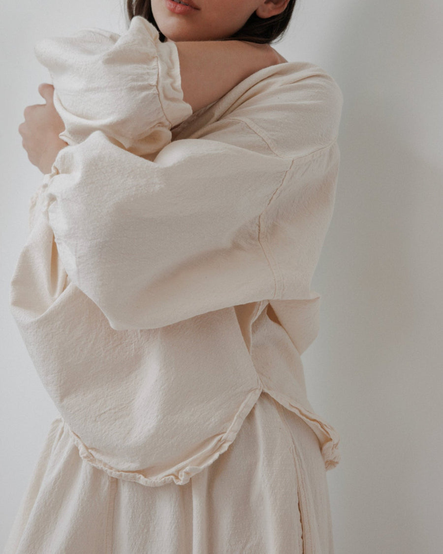 WOVEN POPOVER - NATURAL