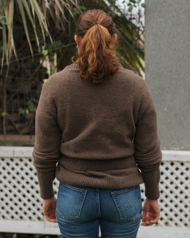 TIER CARDIGAN - BUREL BROWN