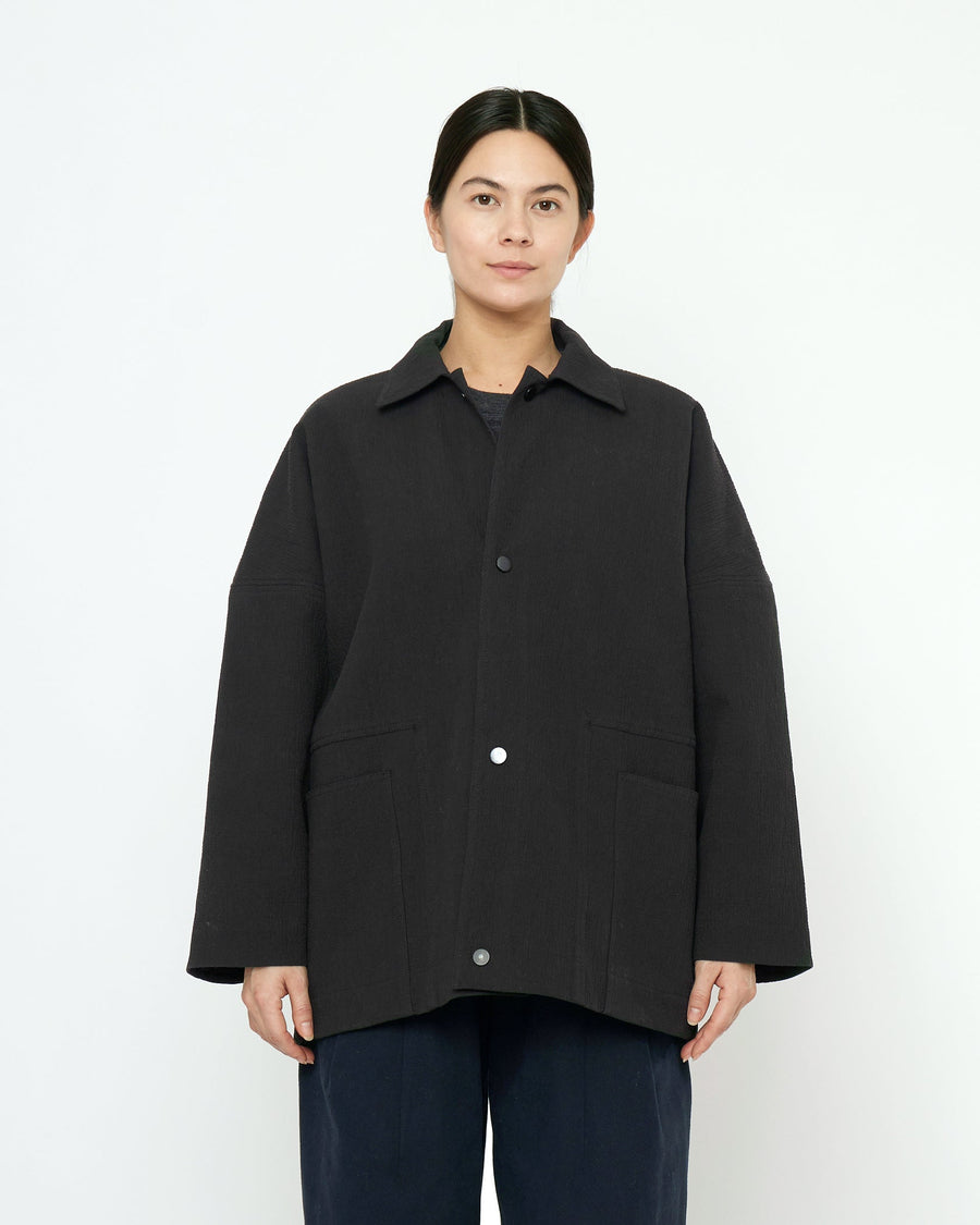 POCKETS SHIRT JACKET - BLACK