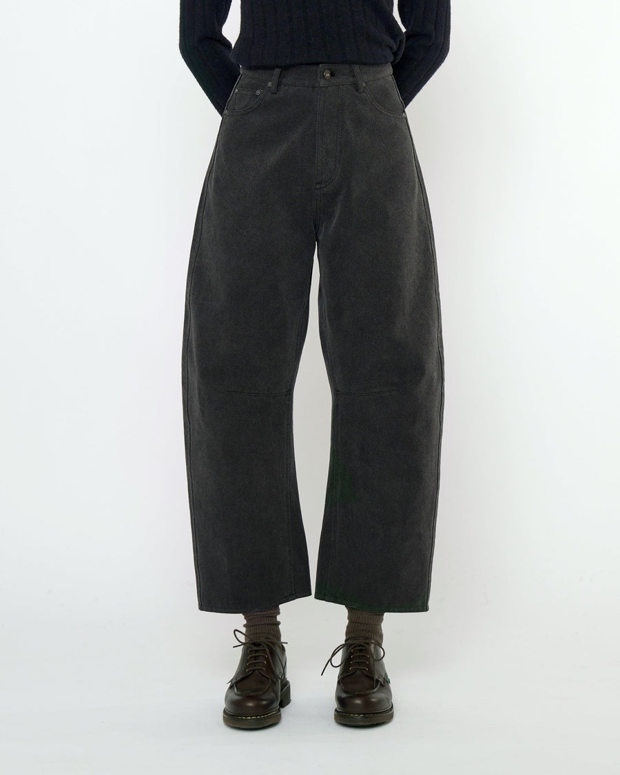 CURVE LEGGED WORK TROUSER - WASHED BLACK