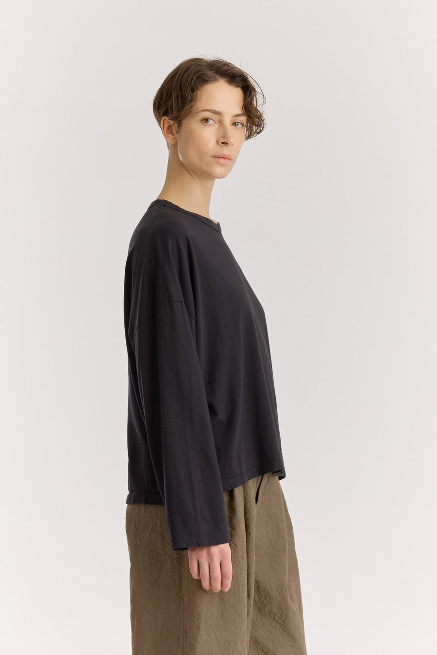 WIDE LONGSLEEVE TEE - BLACK