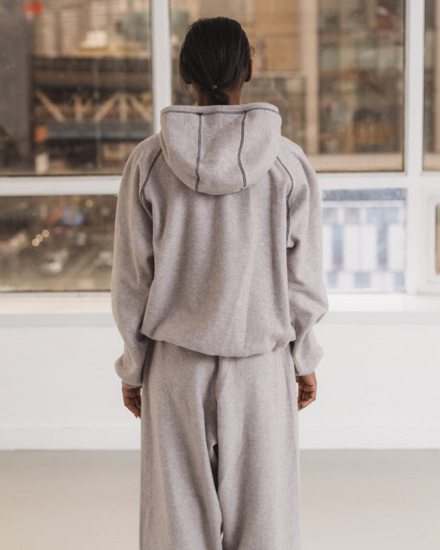 FOLD SWEATPANTS - GREY MELANGE
