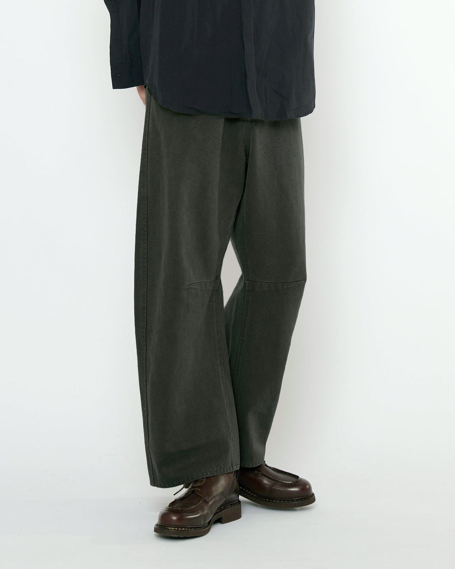 CURVE LEGGED WORK TROUSER - WASHED BLACK