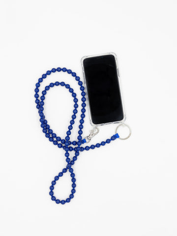 HANDYKETTE PHONE NECKLACE - SMALL PERLEN - BLUE